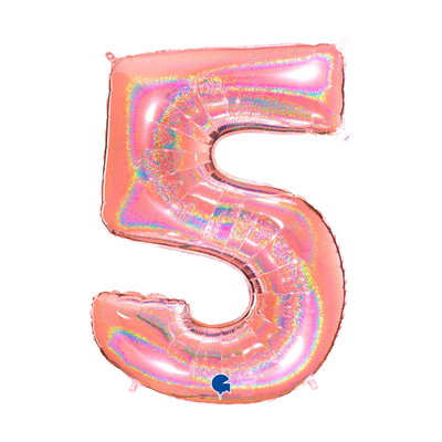 Ballongsiffra - Fem Glitter Rose Gold 100 cm