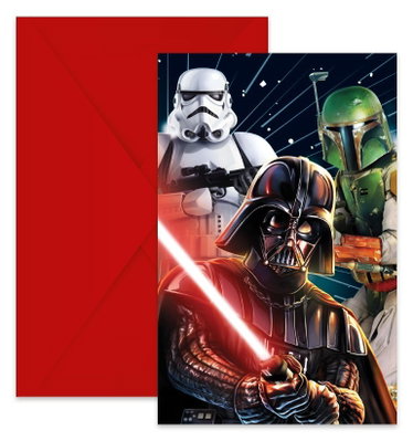 Inbjudningskort Darth Vader – 6-pack – Star Wars Galaxy