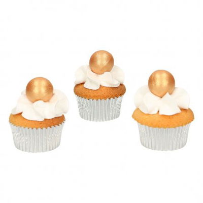 Dekoration - Choco Balls - Guld - FunCakes