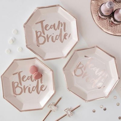 Papptallrikar - Team Bride