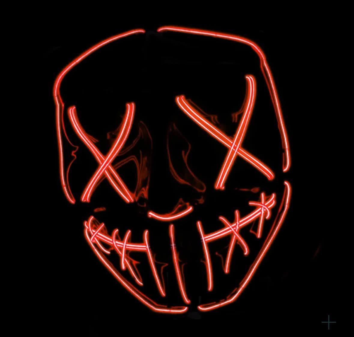 Nightmare Ledmask - Svart/Röd
