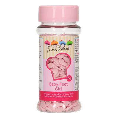 Strössel - Babyfötter - Ljusrosa - FunCakes