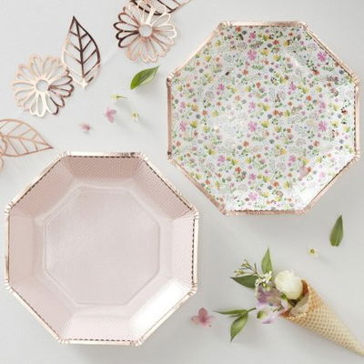 Papptallrikar - Ditsy Floral