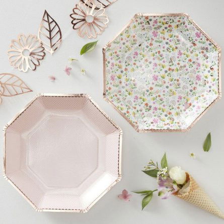 Papptallrikar - Ditsy Floral