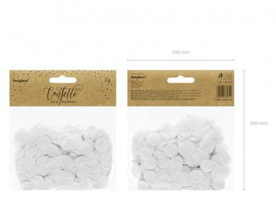 Konfetti - Papper - Vit*