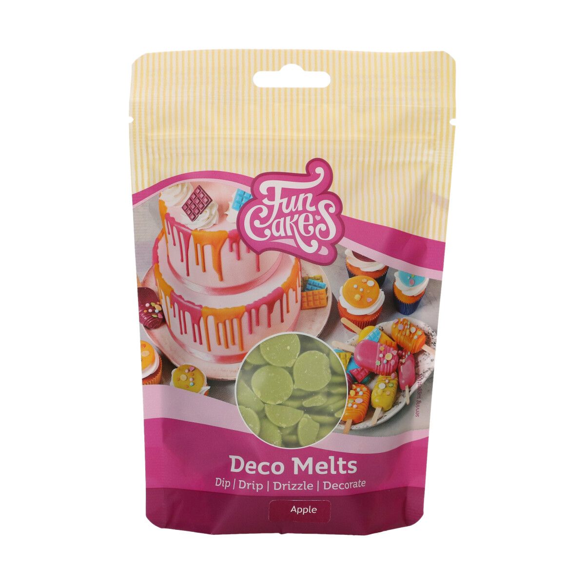 Deco Melts - Grön Äppelsmak - FunCakes - 250g