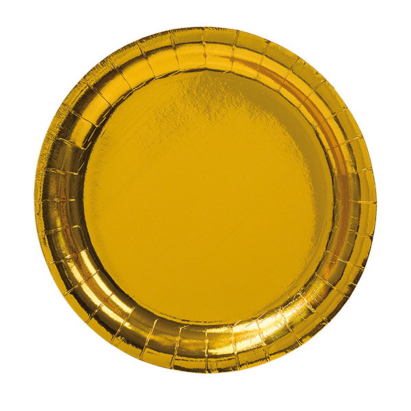 Pappers Tallrikar 18,5 cm Guld