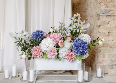 Konstgjord Blomma Pion Vit