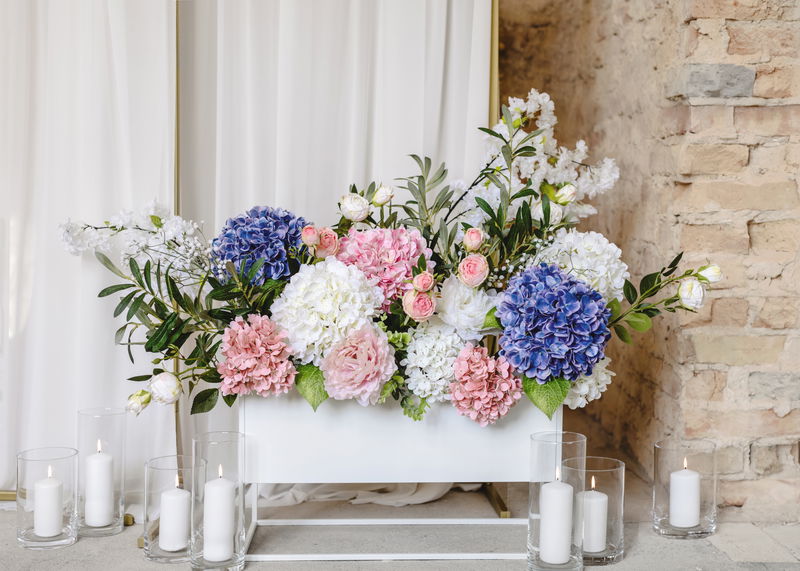 Konstgjord Blomma Pion Vit