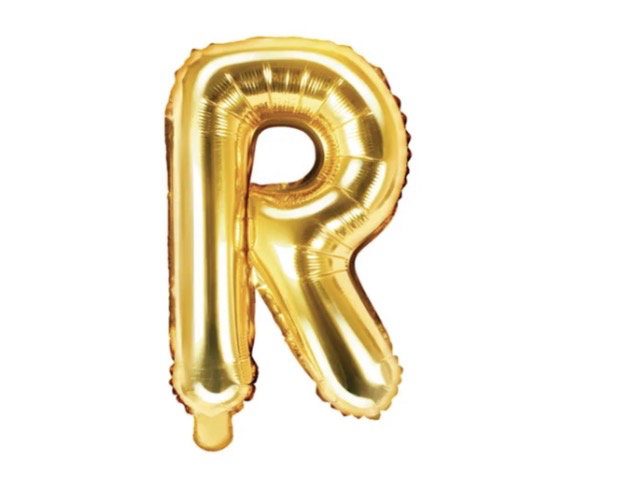 Bokstavsballong Guld