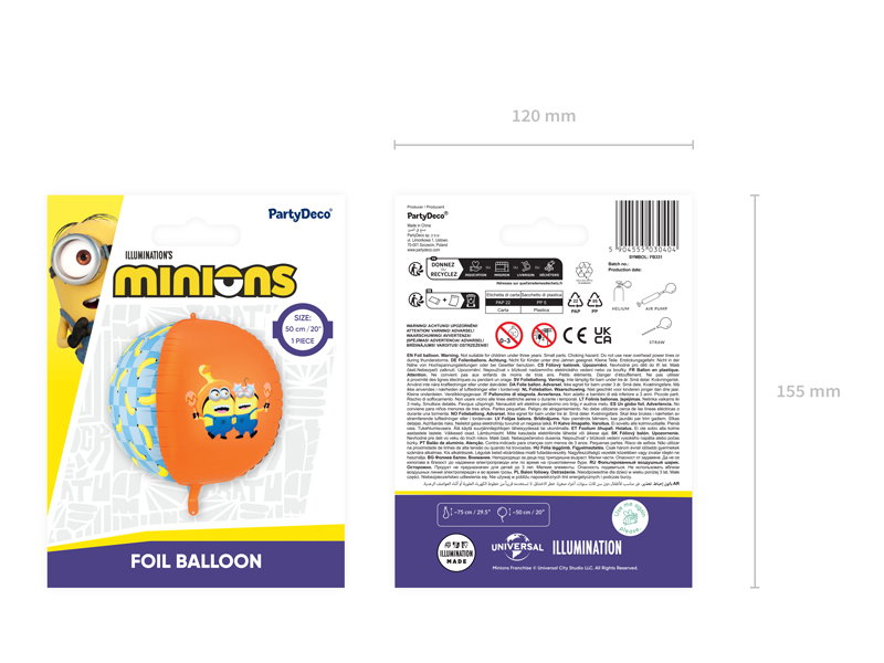 Folieballong Minions Rund