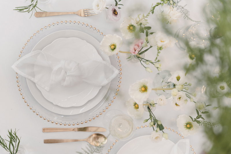 Tygservetter vita 4 pack