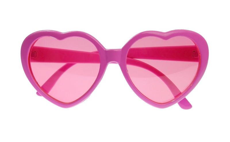 Hjärtglasögon Rosa