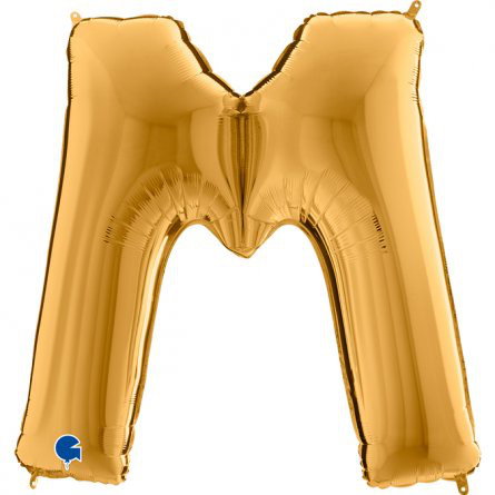 Bokstavsballong - Guld - 100 cm (M)