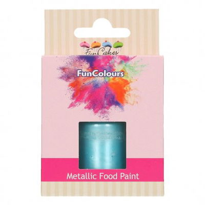 Food Paint - Metallic - Baby Blue - FunCakes**