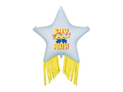 Folieballong Minions Stjärna Med Tassles