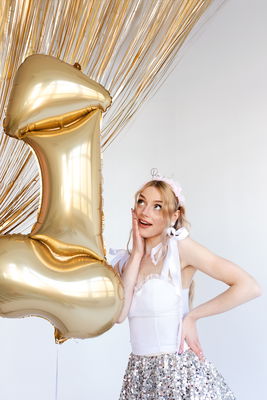 Folieballong Penis Guld