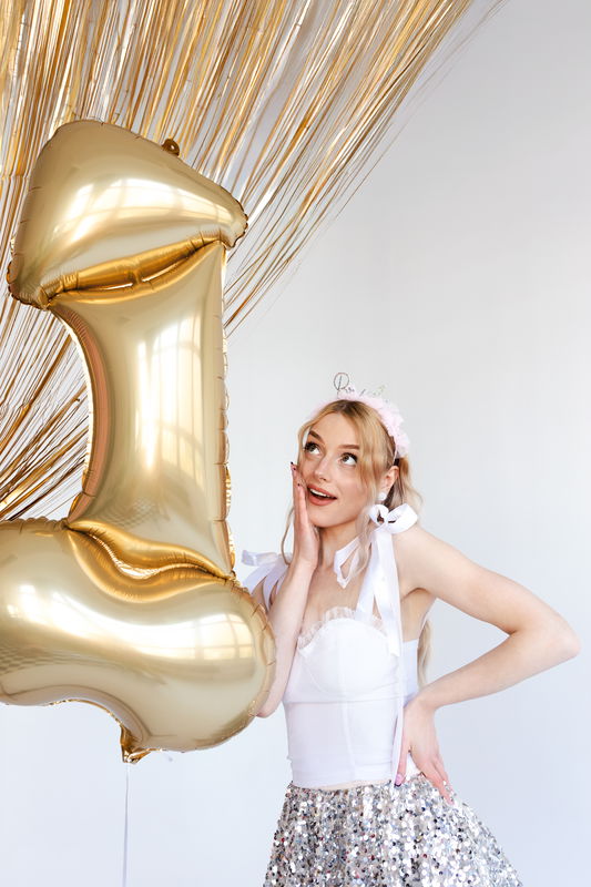 Folieballong Penis Guld