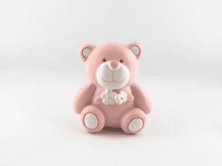 Tårtdekoration - Nalle - Rosa