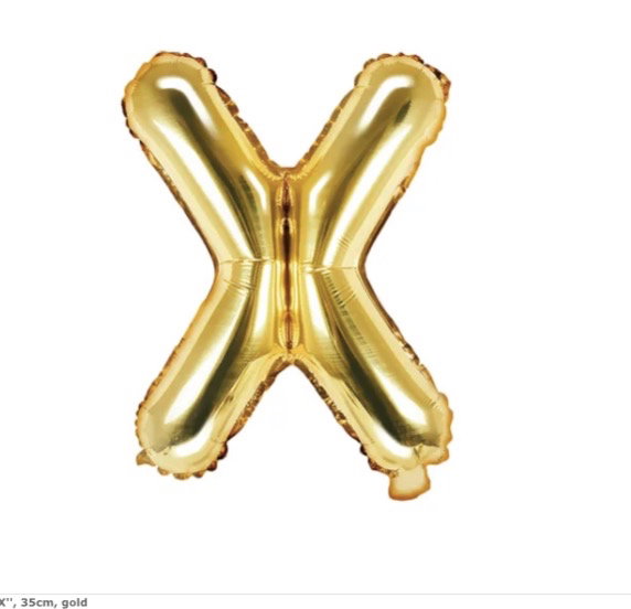 Bokstavsballong Guld