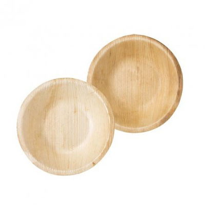 Djupa trätallrikar - Palm Leaf - 13cm