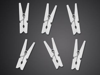 Klädnypa - Vit - 10pack