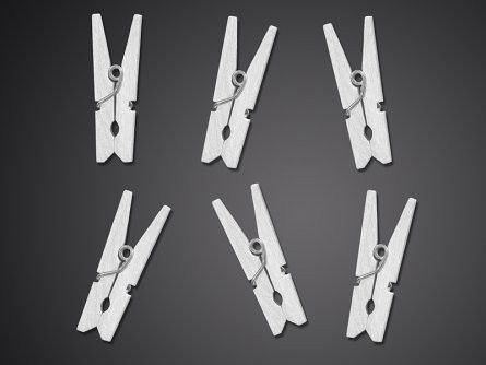 Klädnypa - Vit - 10pack