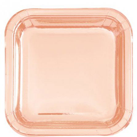 Papptallrikar - Roséguld