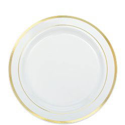 Desserttallrikar - Plast - Premium Gold**
