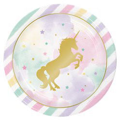 Papptallrikar - Unicorn Sparkle