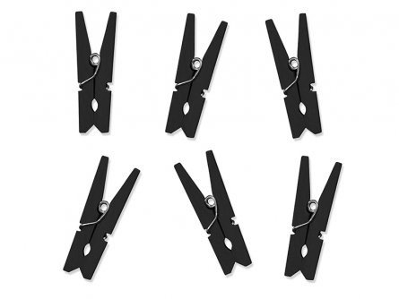 Klädnypa - Svart - 10pack