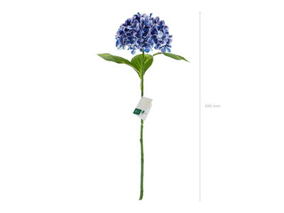 Konstgjord Blomma Premium Hortensia Blå
