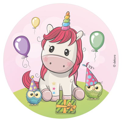 145096-DISCO OBLEA TARTA UNICORNIO BABY 20CM_1
