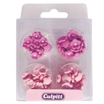 Sockerdekor - Blommor - Rosa Mix - Culpitt
