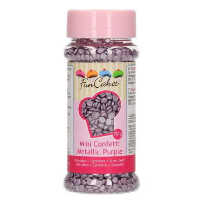 Strössel - Confetti - Metallic Lila - FunCakes**