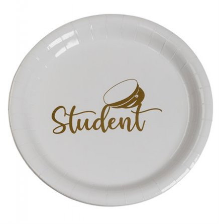 Student - papperstallrik - 8 pack