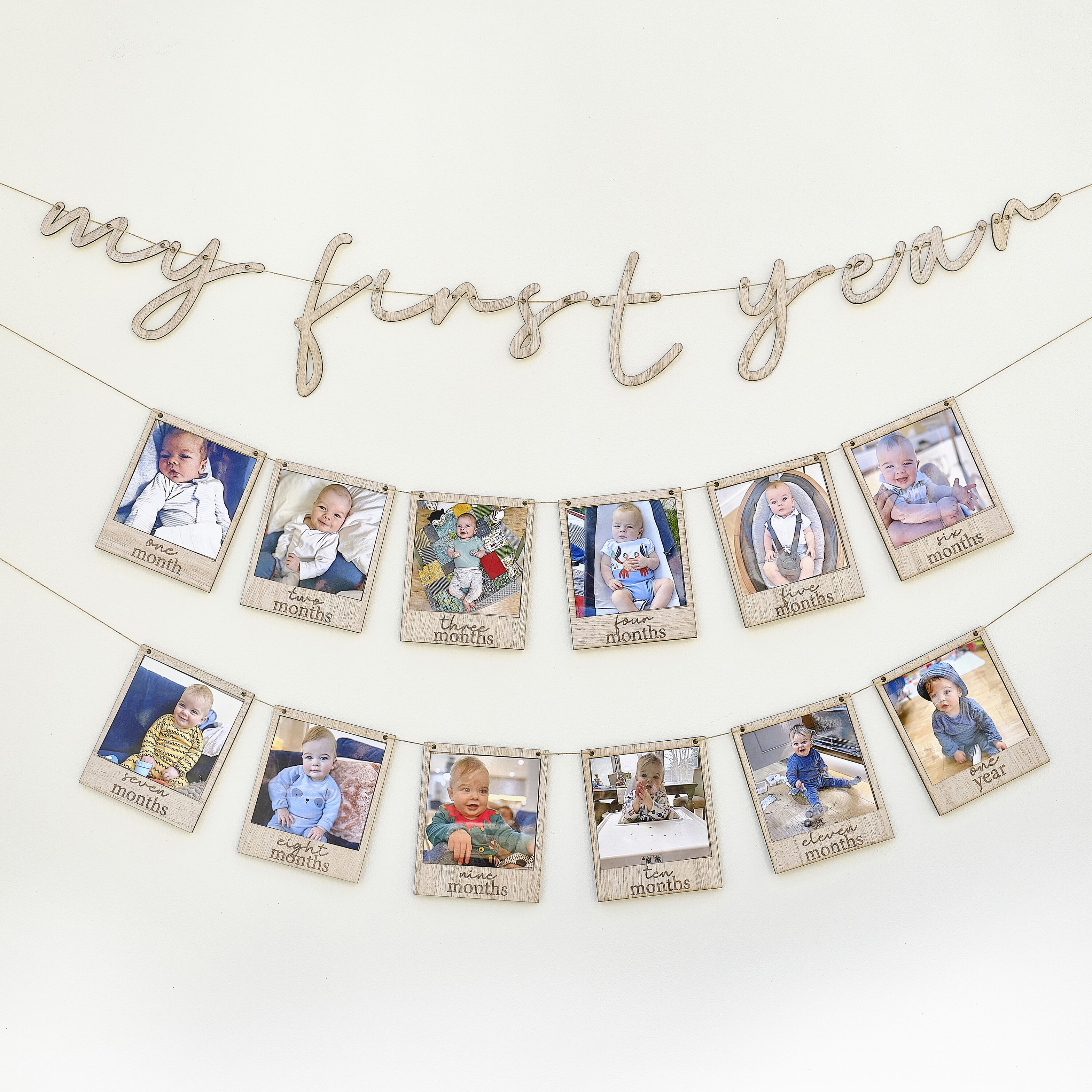 My First Year fotogirlang med tolv träramar