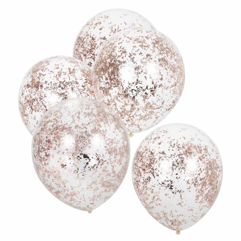 Konfettiballonger - Roséguld