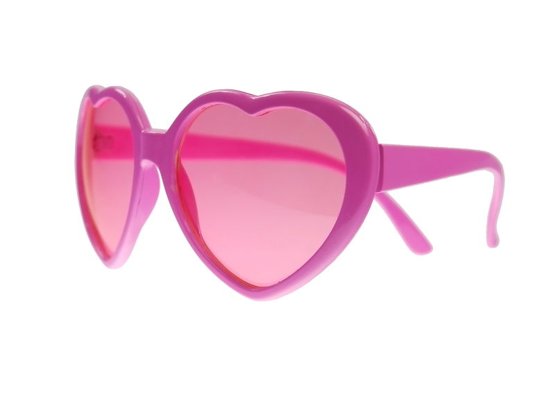 Hjärtglasögon Rosa
