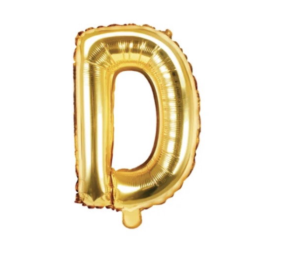 Bokstavsballong Guld