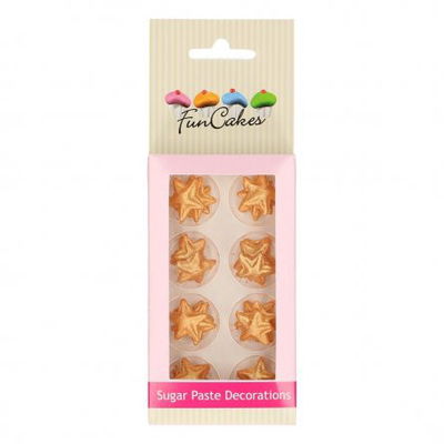 Sockerdekorationer - Stjärnor - Guld - FunCakes