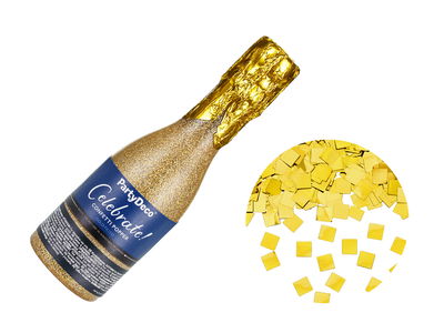 Konfettikanon Champagneflaska Guld