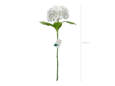 Konstgjord Blomma Premium Hortensia Vit