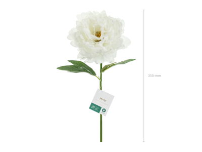Konstgjord Blomma Pion Vit
