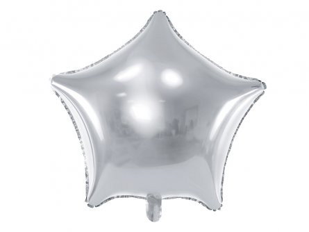 Folieballong - Stjärna - Silver