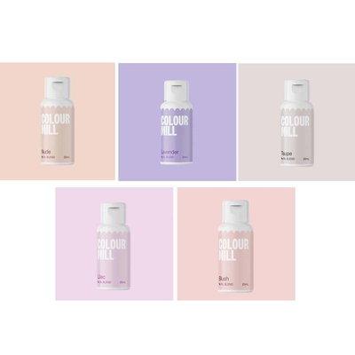 Färgpaket Ljusa Nyanser Oljebaserade ätbara färger Colour Mill