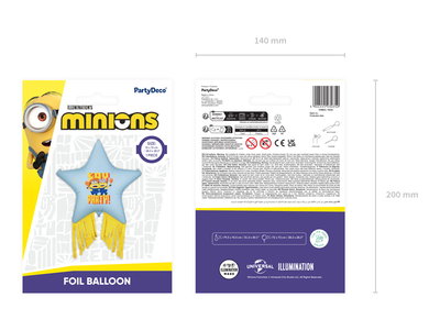 Folieballong Minions Stjärna Med Tassles