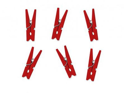 Klädnypa - Röda - 20pack*
