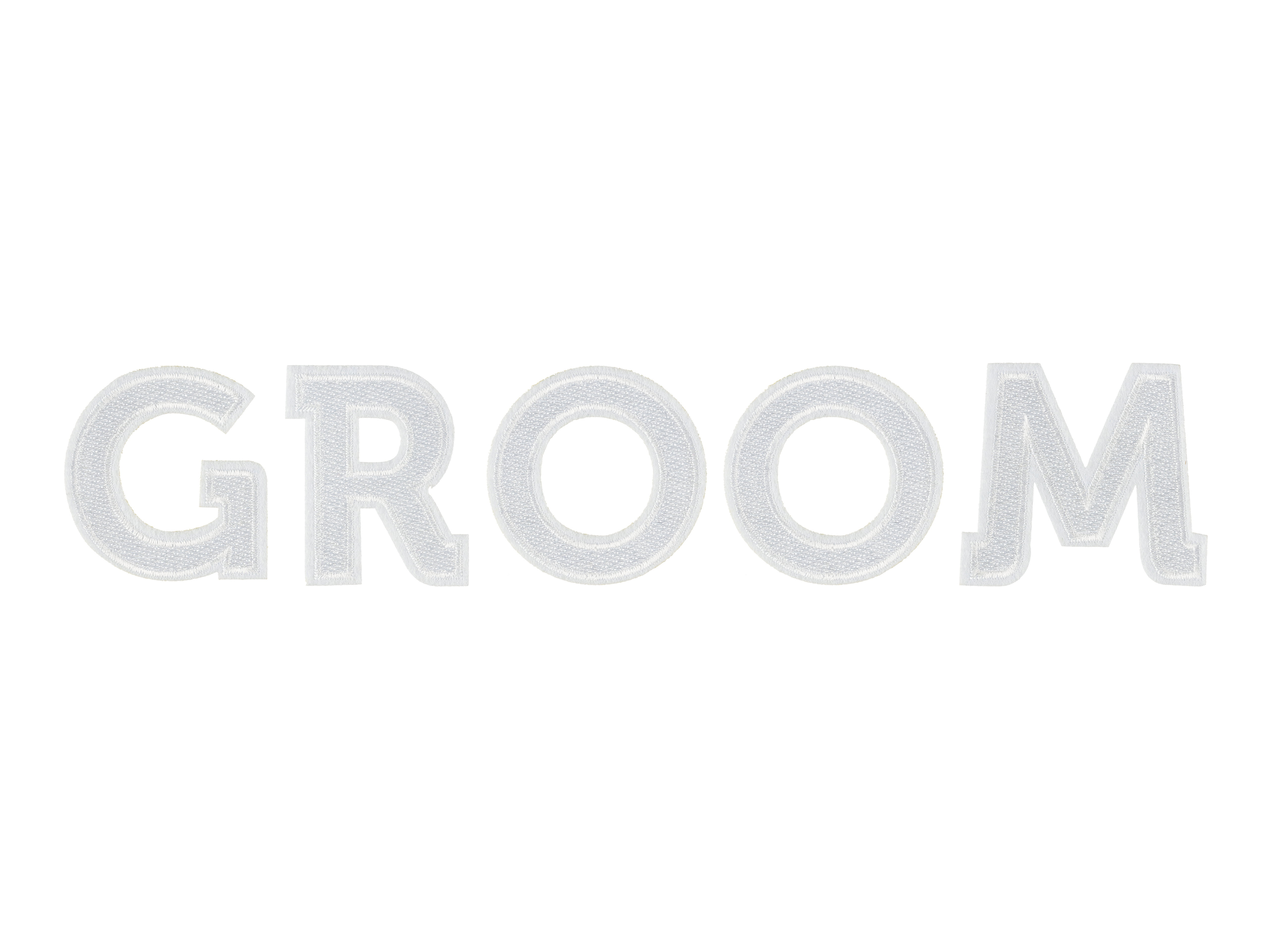 Påtrykbart Märke Groom Vit