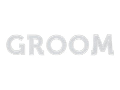 Påtrykbart Märke Groom Vit